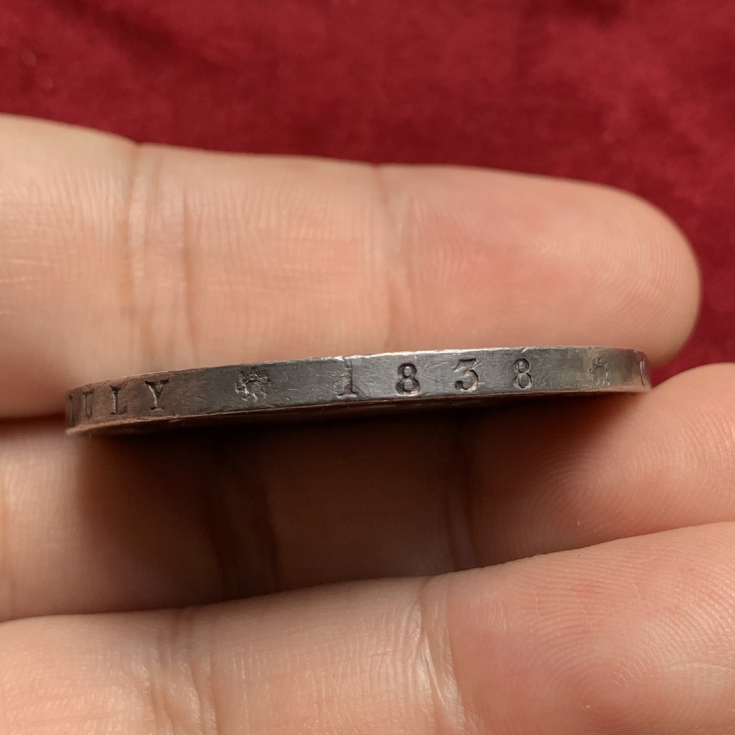 《竞宝斋》第71场-本周日，周一2场连拍（全场不限金额包邮） 德国 符腾堡 1843年 威廉一世 国王 2泰勒银币 37克的大银币