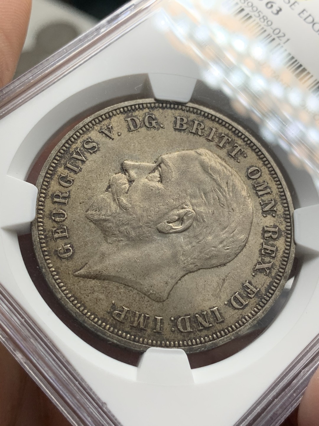 《竞宝斋》第71场-本周日，周一2场连拍（全场不限金额包邮） NGC-MS63 英国 1935年 克朗 木马剑 巧克力包浆