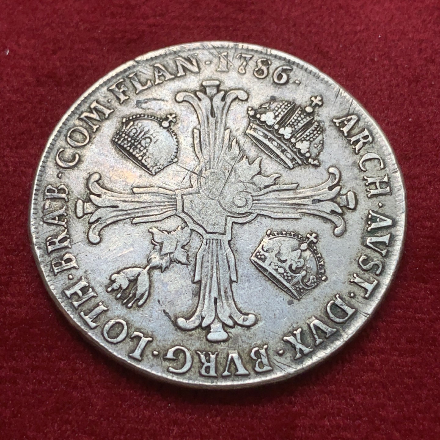 《竞宝斋》第71场-本周日，周一2场连拍（全场不限金额包邮） 少见头像 奥属尼德兰 1786年  弗朗茨二世1泰勒大银币