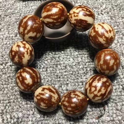 花菩提根菩提手串带皮大白玉菩提根20mm - 花菩提根菩提手串带皮大白玉菩提根20mm