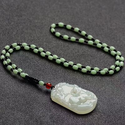 和田玉十二生肖吊坠男女情侣款天然玉石项链送朋友亲人吉祥礼物 - 和田玉十二生肖吊坠男女情侣款天然玉石项链送朋友亲人吉祥礼物