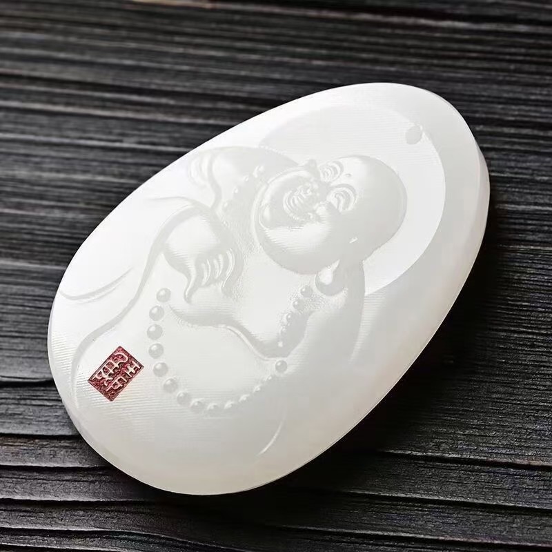 金丝玉 大肚弥勒护身佛55*37*12mm