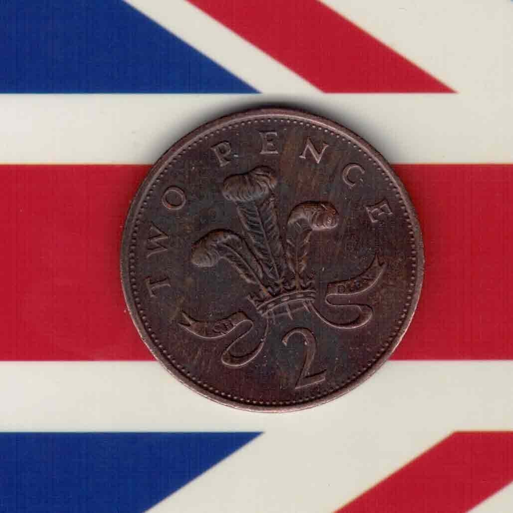 英国1986年2便士 实物如图