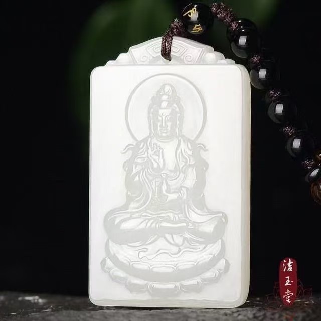 阿富汗玉玉观音 尺寸32*54mm