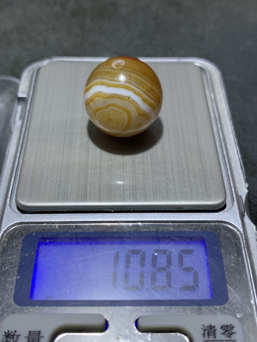 天眼高玉化缠丝玛瑙2.0通货圆珠一颗