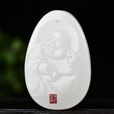 金丝玉 大肚弥勒护身佛55*37*12mm - 金丝玉 大肚弥勒护身佛55*37*12mm