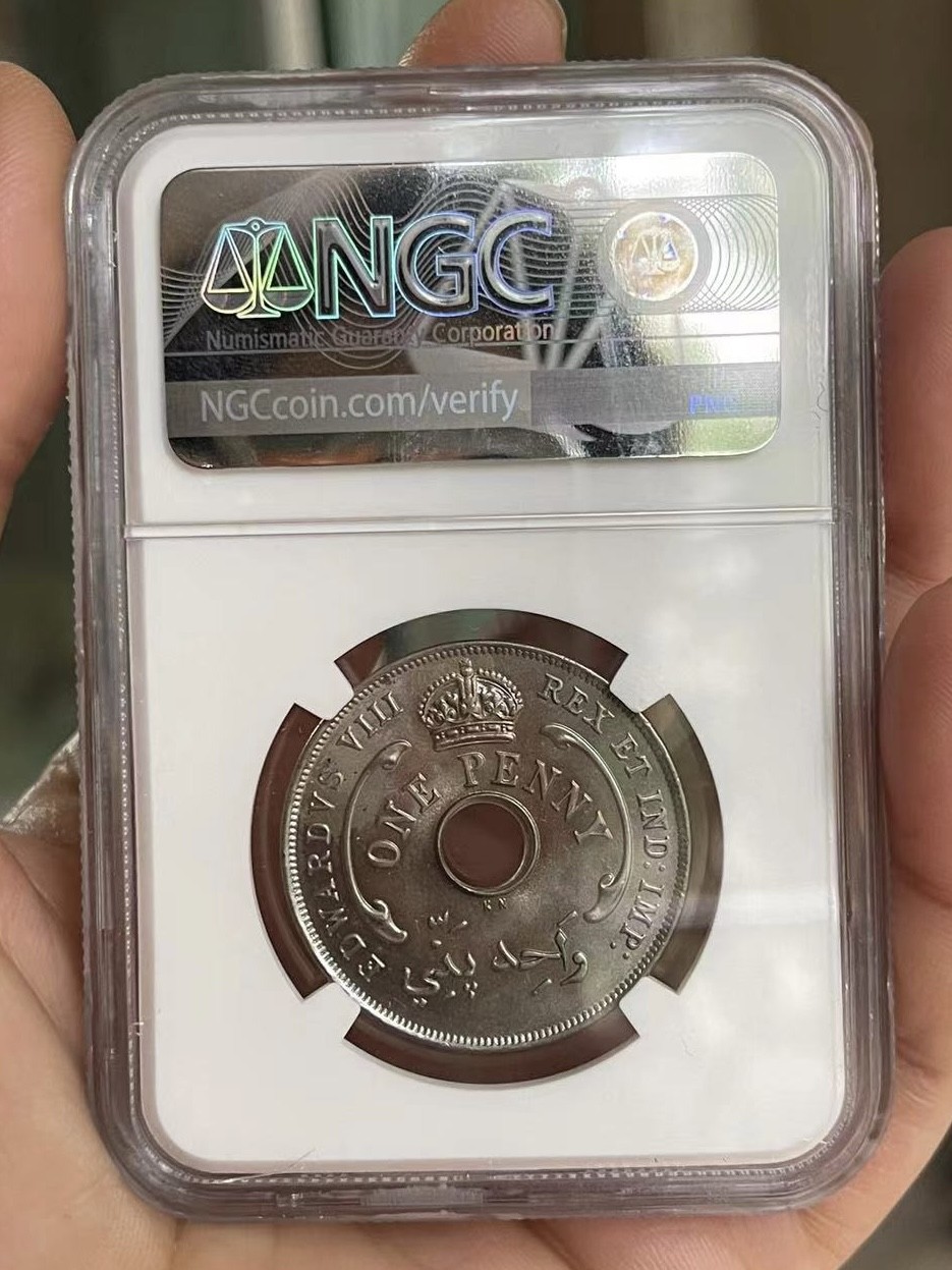 【麦克币章收藏】拍卖第一期 1936年西非一便士，唯一一个有官方正式爱德华八世版本的英殖民地