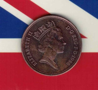英国1986年2便士 实物如图 - 英国1986年2便士 实物如图