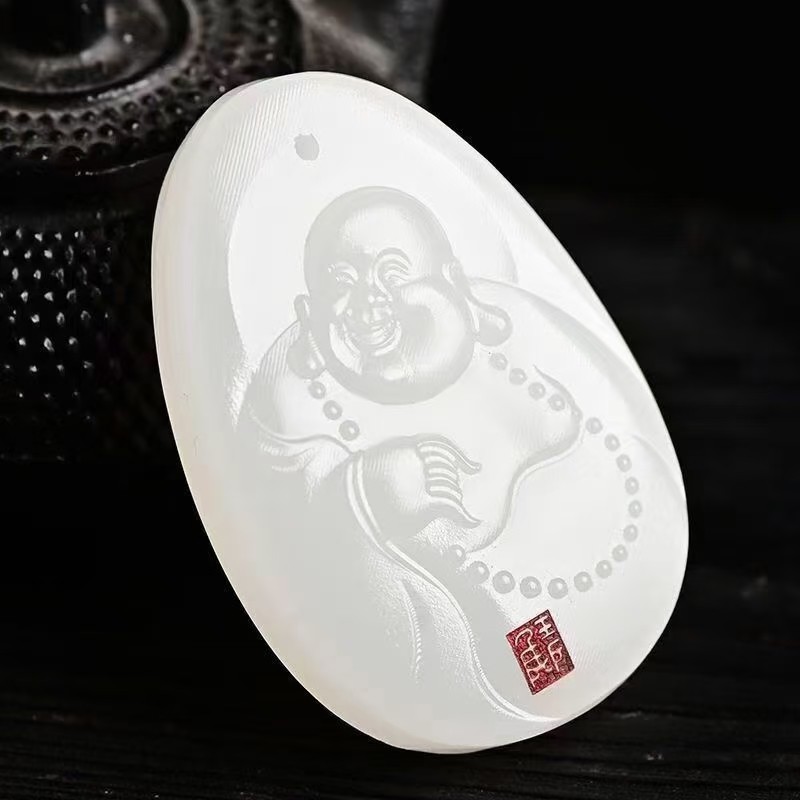 金丝玉 大肚弥勒护身佛55*37*12mm