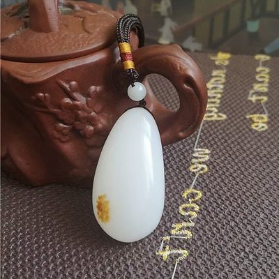 新疆和田色白玉吊坠 羊脂白玉籽料原石挂件 白玉原石玉挂件 - 新疆和田色白玉吊坠 羊脂白玉籽料原石挂件 白玉原石玉挂件