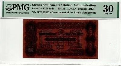 Chase Auction 第15期 - - 民国钞，外钞高分场（2022最后一期） 海峡殖民地，第一版纸币，壹大圆，1921年百年老钞，pmg30无net