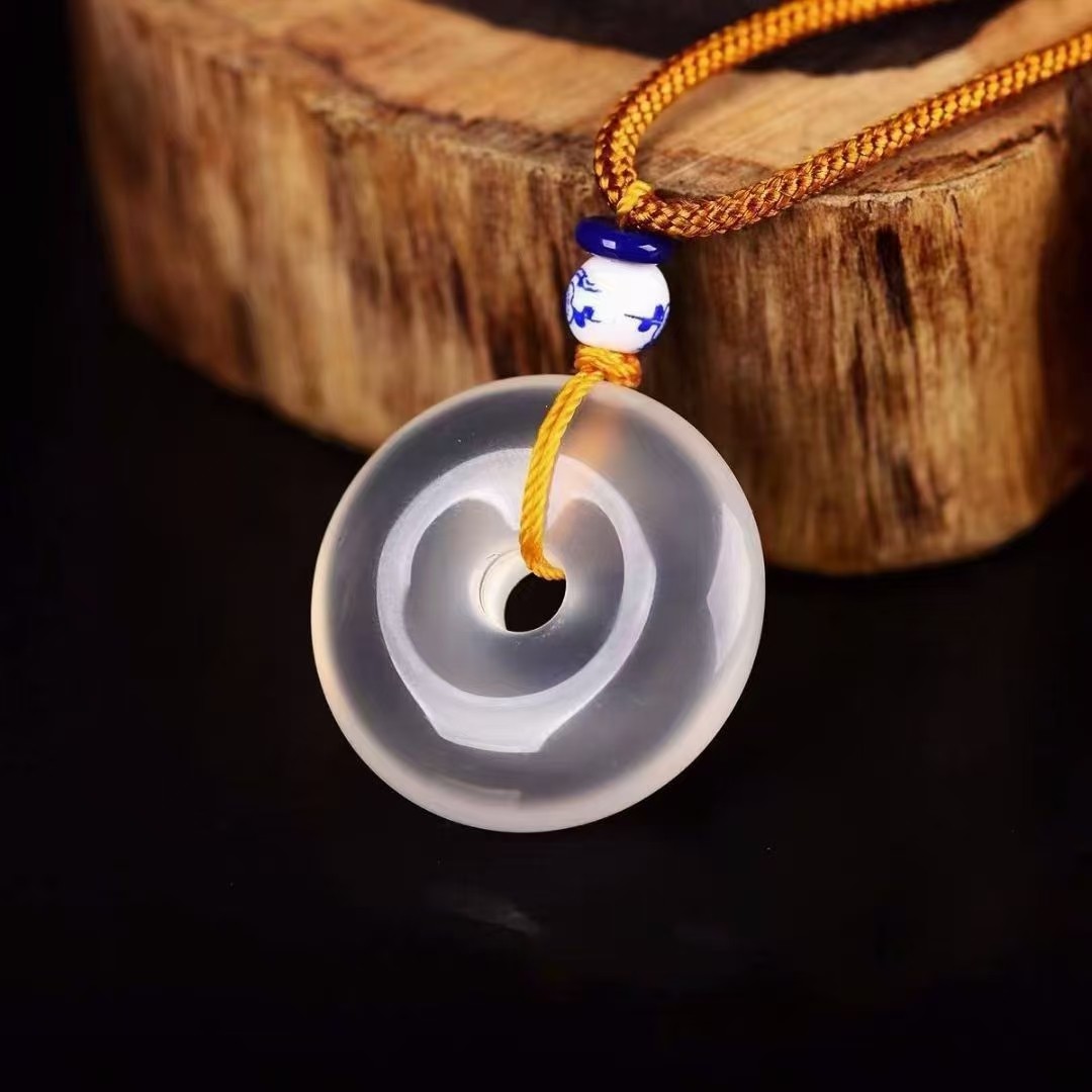 天然玉髓 平安扣吊坠