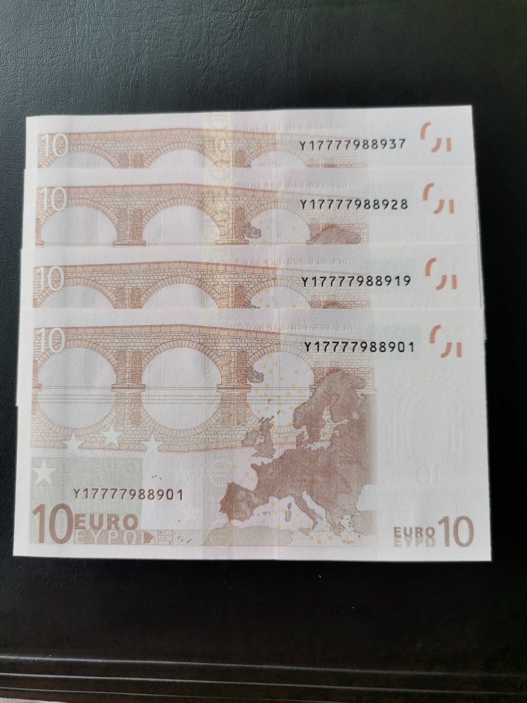 欧盟纸币Euro （靓号）二签10欧元纸币Y冠希腊版全新UNC 单价