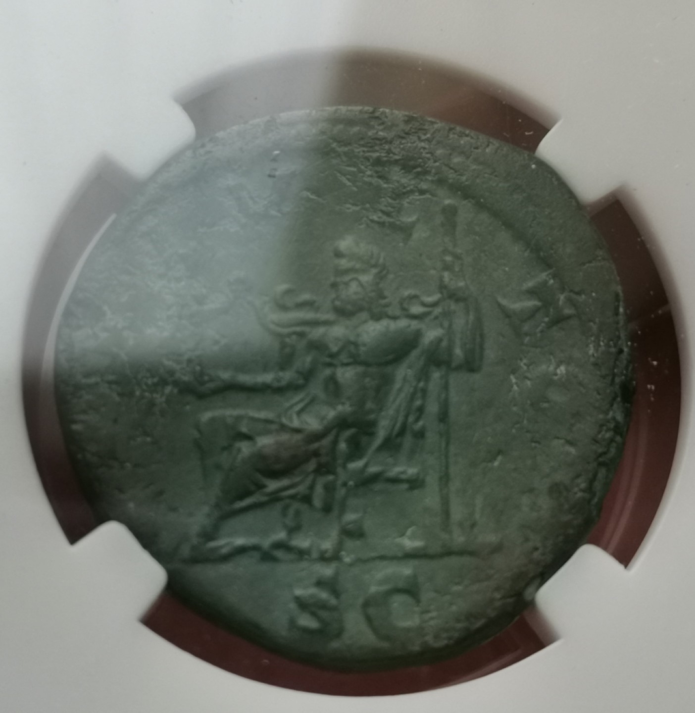 瓶子🏺第46期拍卖会 古罗马帝国222-235年塞维鲁背宙斯大铜币