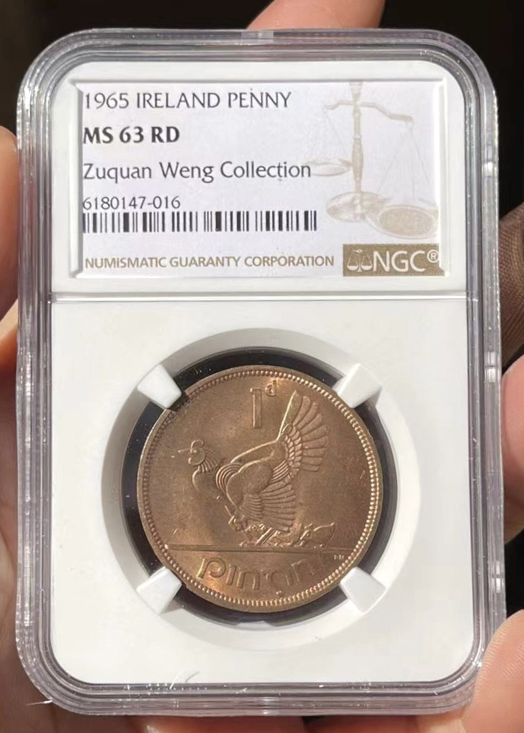 【麦克币章收藏】拍卖第一期 1965年爱尔兰自由邦1便士，很漂亮的原铜光