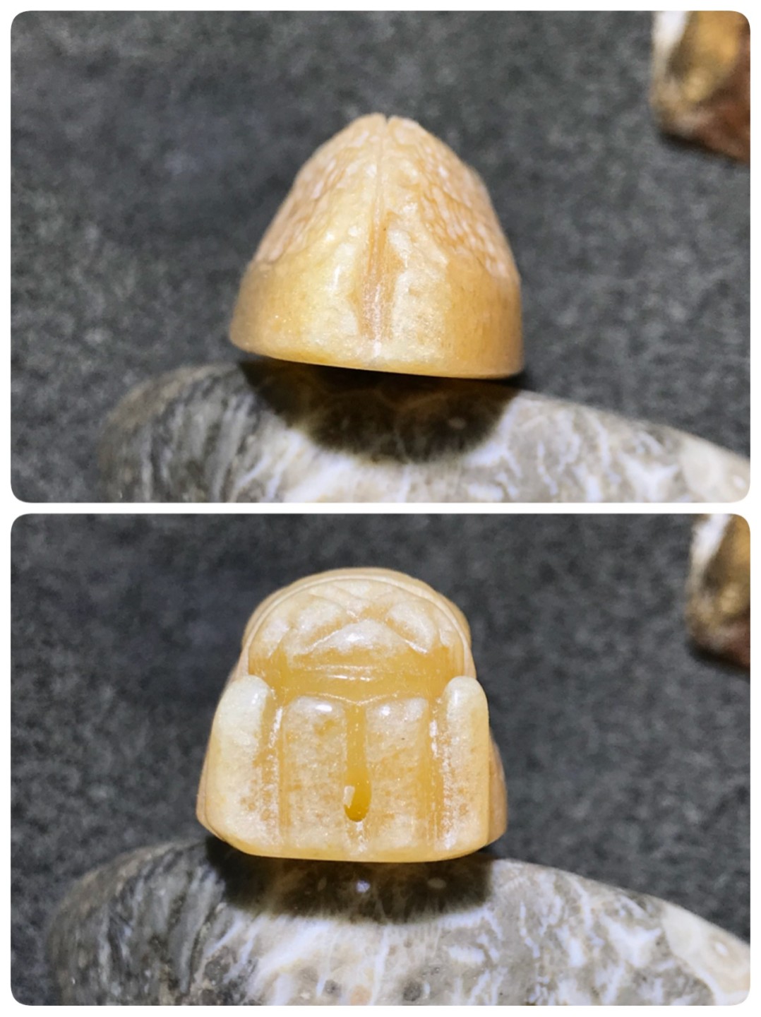 云南黄龙玉精美蝉雕件一个(寓意，一鸣惊人）