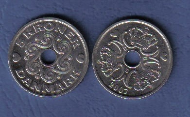 丹麦2007年5克朗 实物图 UNC       - 丹麦2007年5克朗 实物图 UNC      