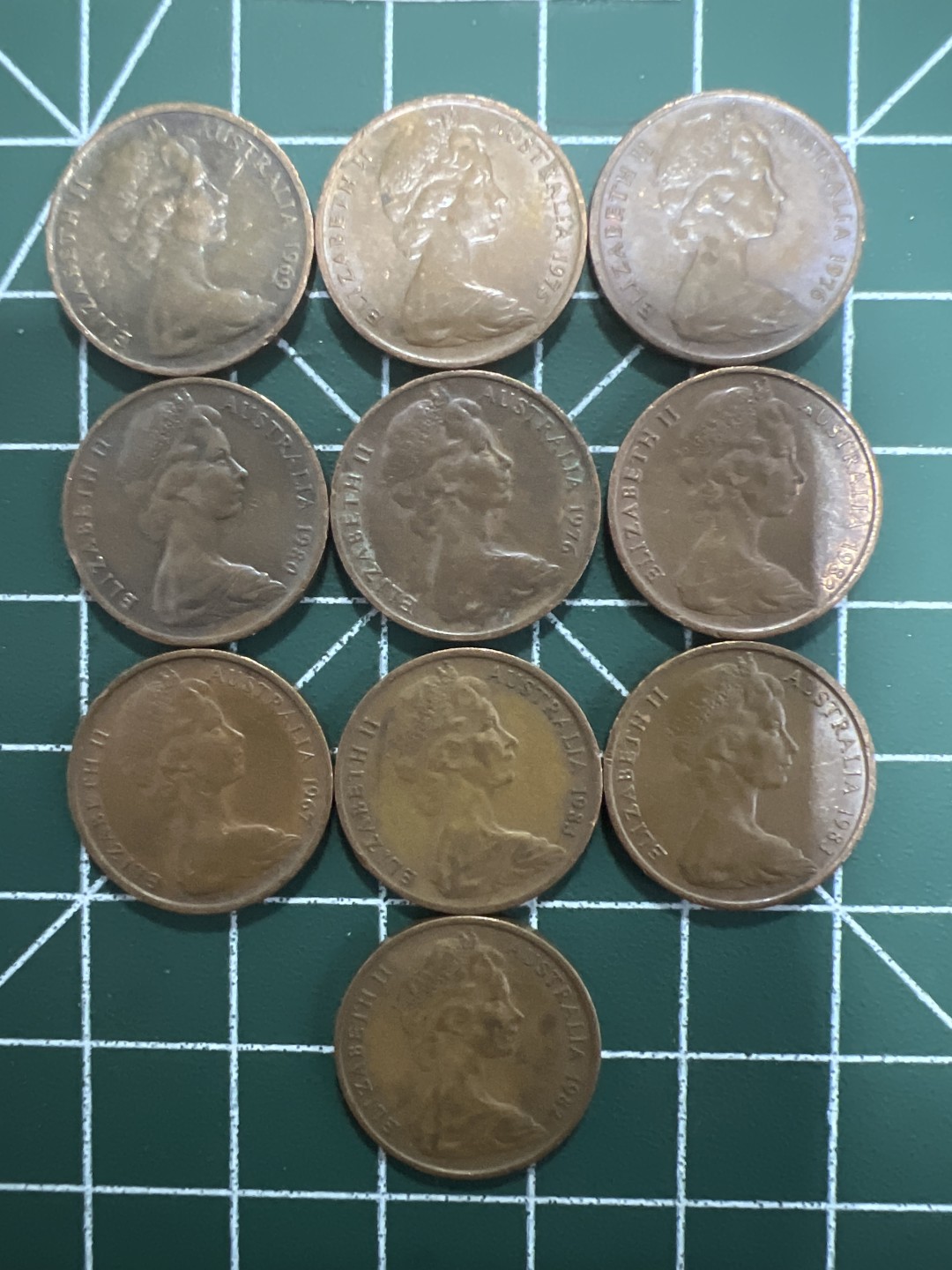 泡泡堂第十八期  世界硬币邮票专场（全场20包邮） 澳大利亚老一分十个