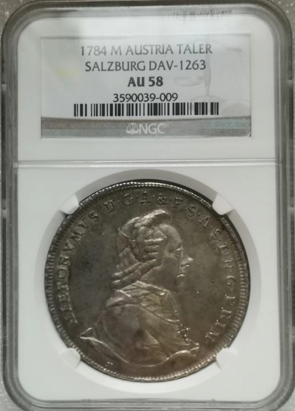 瓶子🏺第46期拍卖会 神圣罗马帝国1784年萨尔茨堡1泰勒银币（原光五彩）