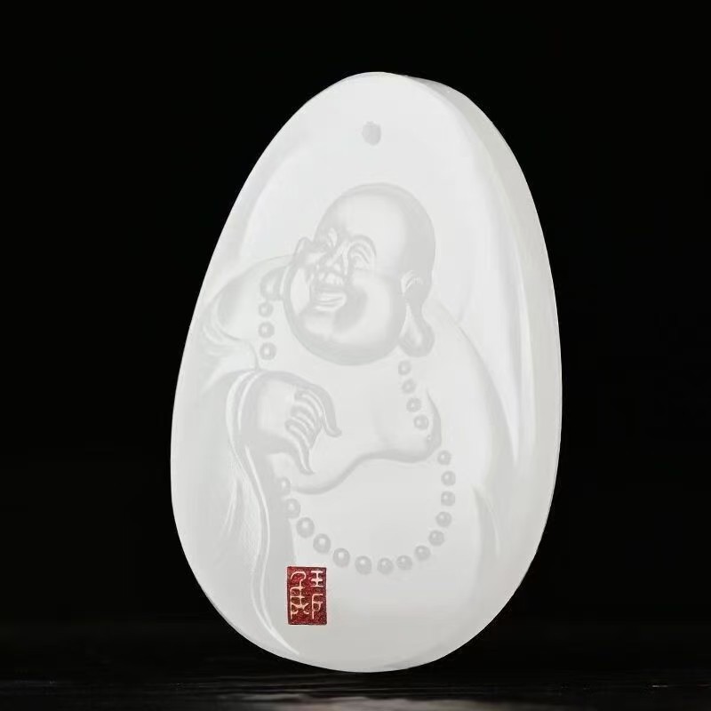 金丝玉 大肚弥勒护身佛55*37*12mm