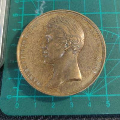 gush小明220707 法国查尔斯十世众议院1829纪念铜章 品相如图，边缘有点小磕