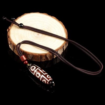 红色九眼天珠14*40mm 绳长68mm - 红色九眼天珠14*40mm 绳长68mm