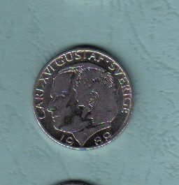 瑞典1989年1克朗 实物图 UNC     - 瑞典1989年1克朗 实物图 UNC    