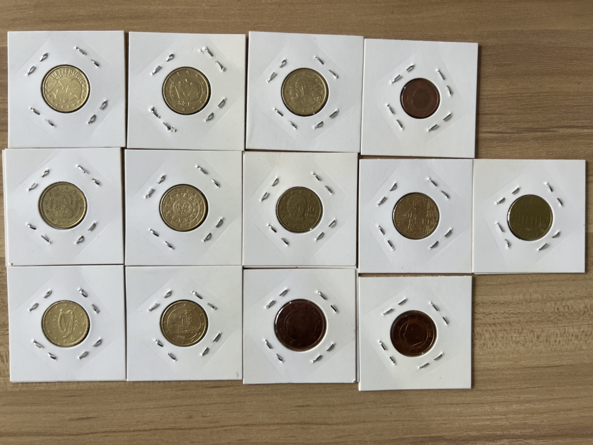 泡泡堂第十九期 世界硬币纸币专场(全场20包邮) 好品欧分不同十三个