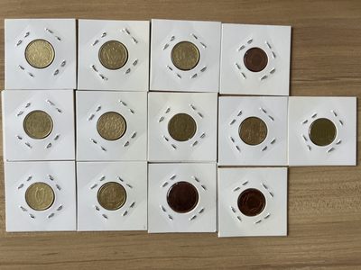 泡泡堂第十九期 世界硬币纸币专场(全场20包邮) - 好品欧分不同十三个