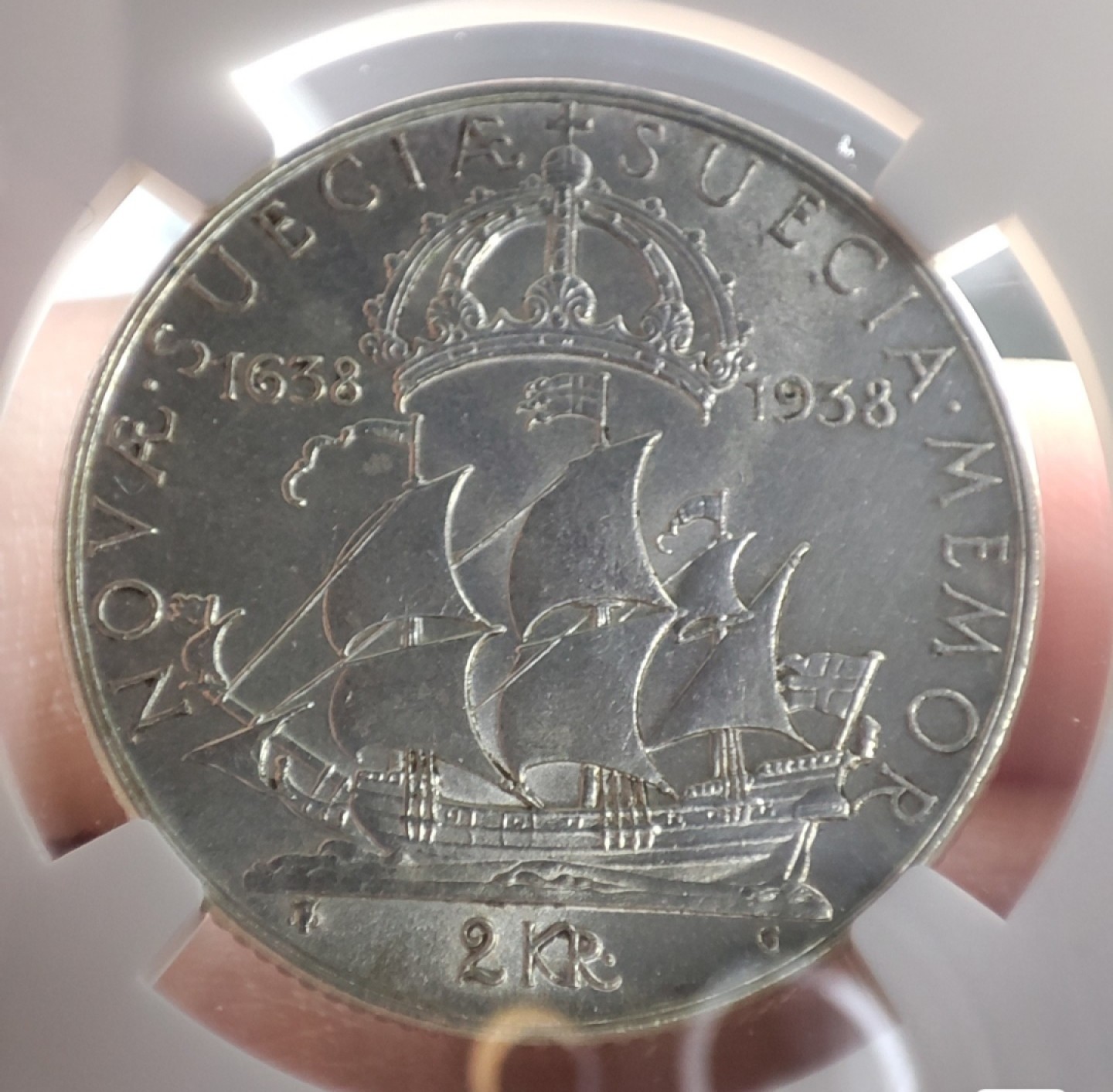 gush小明220707 瑞典1938年2克朗银币