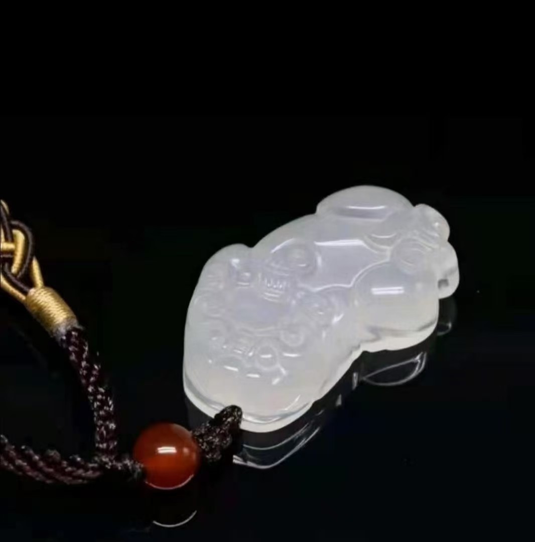 天然巴西玛瑙荔枝冻貔貅吊坠挂饰