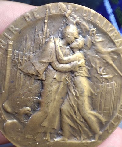 gush小明220707 法国1918梅斯回归纪念铜章