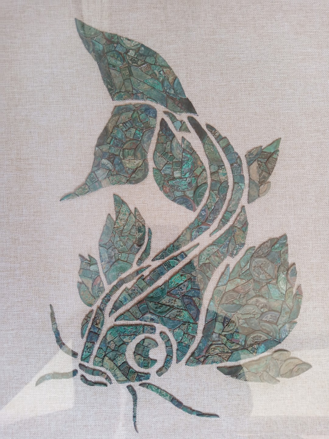 鸣轩坊~铜钱贴画 年年有鱼