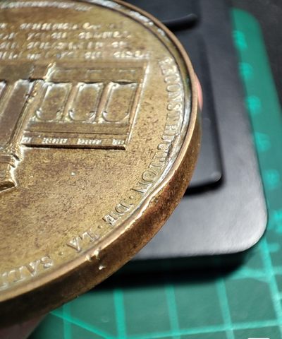 gush小明220707 法国查尔斯十世众议院1829纪念铜章 品相如图，边缘有点小磕