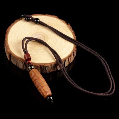 磨砂九眼天珠14*40mm 绳长68mm - 磨砂九眼天珠14*40mm 绳长68mm