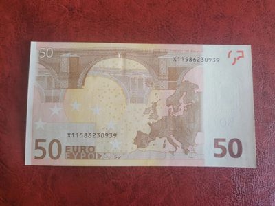 一签50欧元 X冠德国版 全新UNC