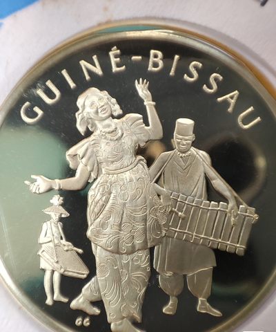 gush小明220707 几内亚比绍银章13克 日本制925银