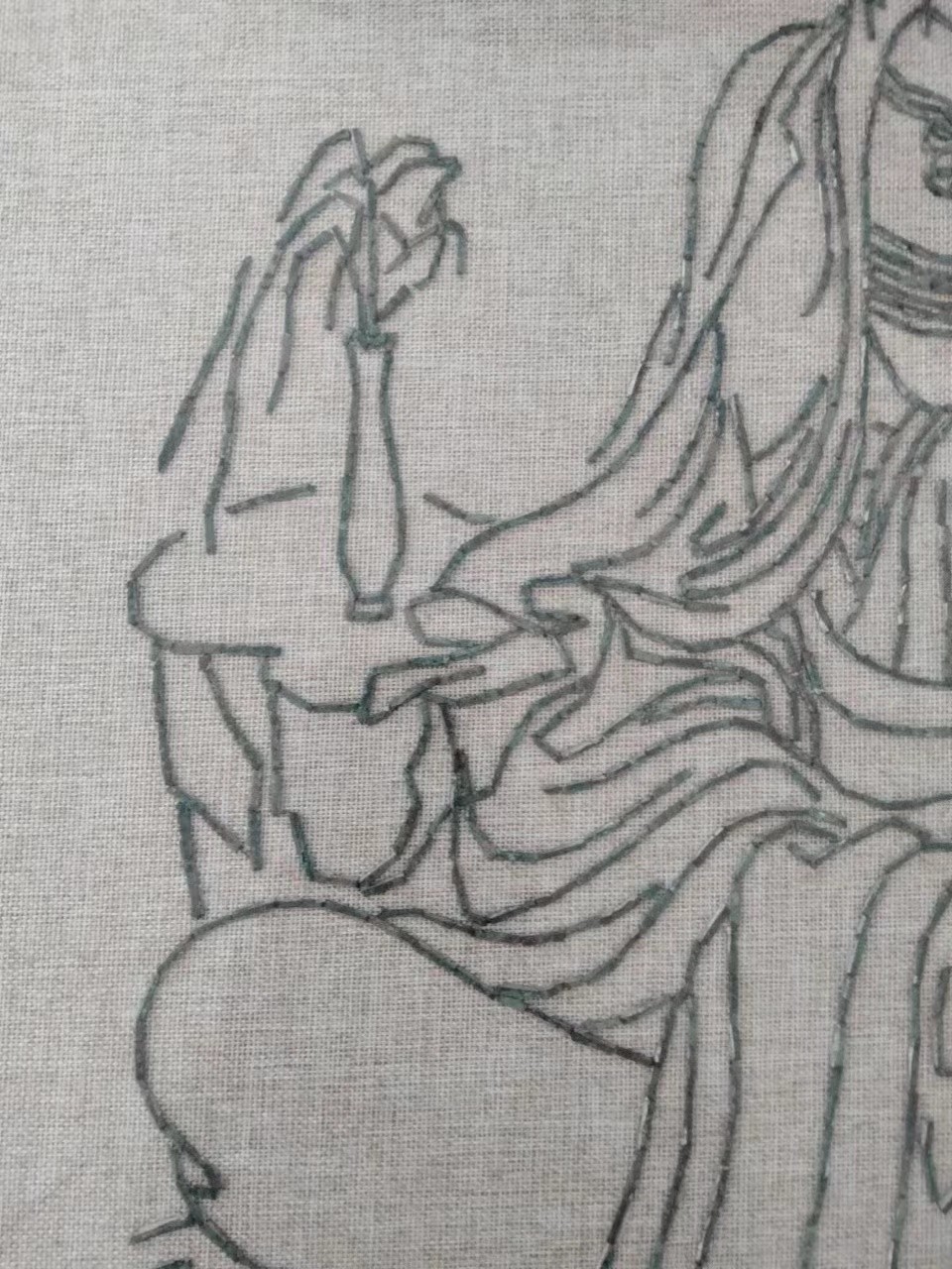 鸣轩坊~铜钱贴画 铜钱画~杨枝观音