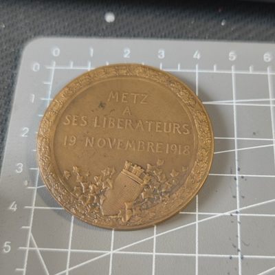 gush小明220707 法国1918梅斯回归纪念铜章