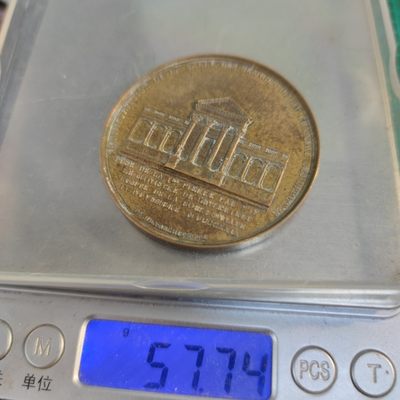 gush小明220707 法国查尔斯十世众议院1829纪念铜章 品相如图，边缘有点小磕