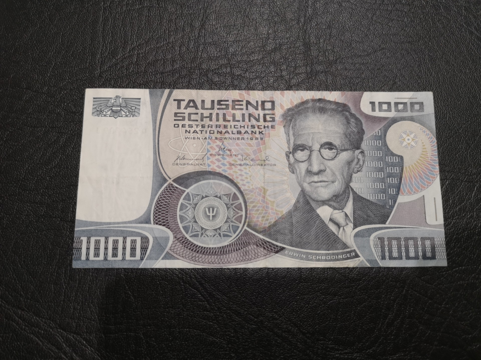 《外钞收藏家》第一百八十七期（本期71件） 1983年奥地利1000先令 薛定谔 品相如图