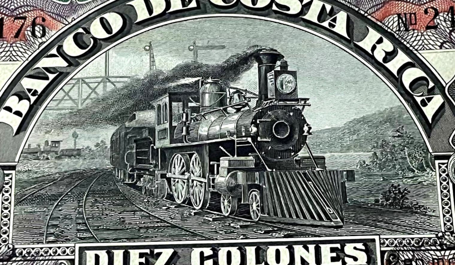 新纪元！【Blue Auction】✨世界纸币精拍第201期【精】   【百年风云】哥斯达黎加 1901-08年10克朗  火车头 美钞公司出品 雕刻精美 UNC-