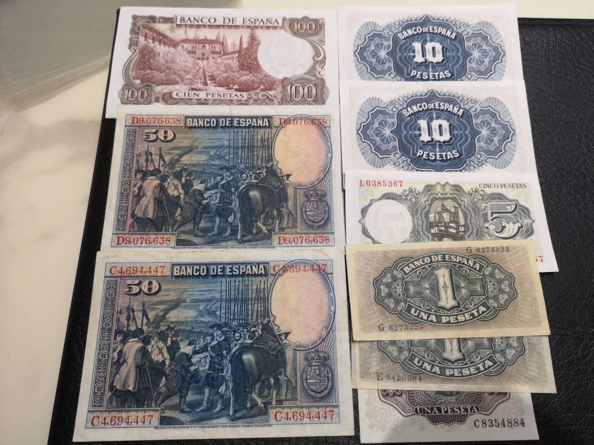 《外钞收藏家》第一百八十七期（本期71件） 西班牙多个面额 9张 品相如图