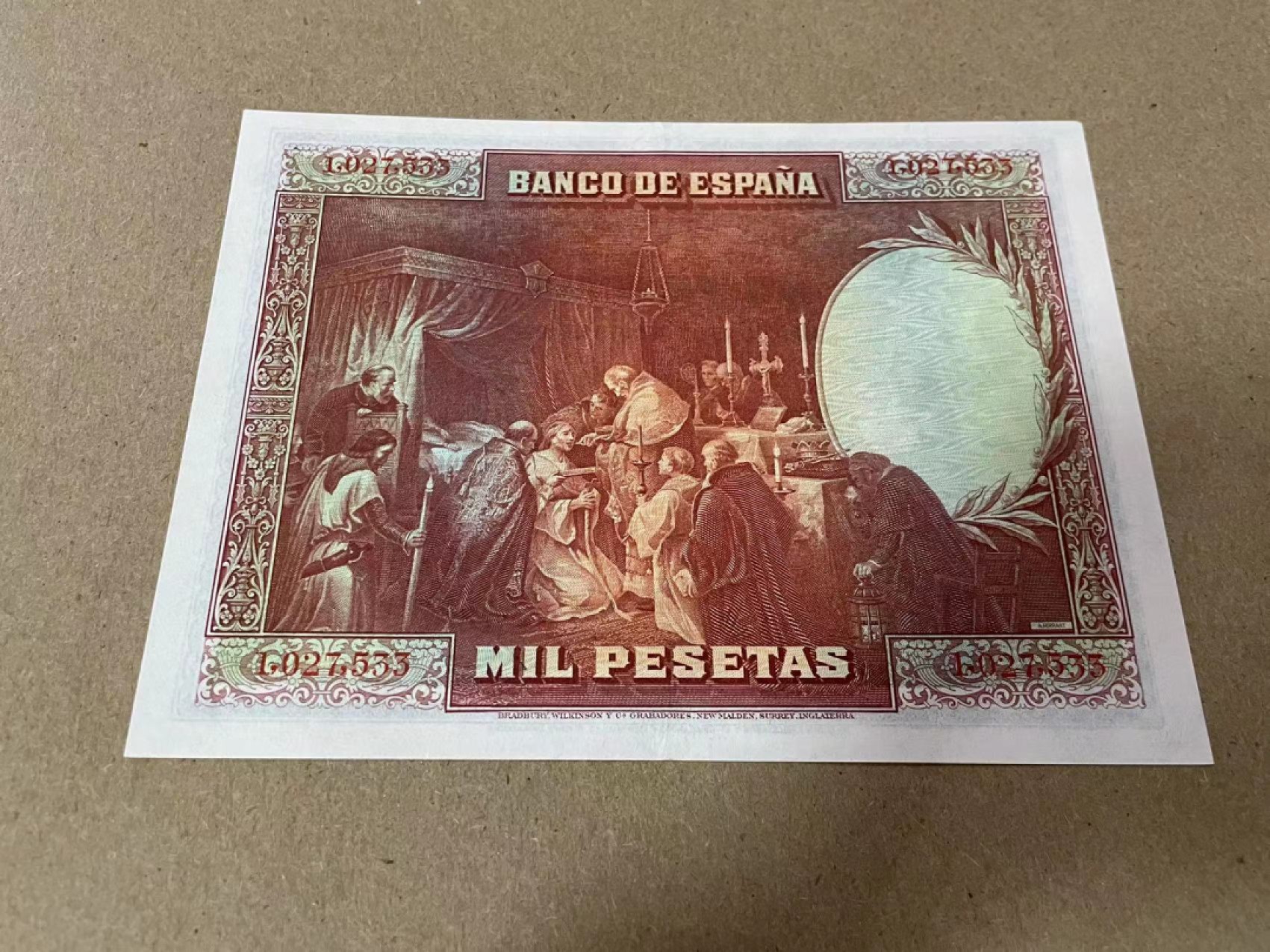 新纪元！【Blue Auction】✨世界纸币精拍第201期【精】   【一组5张】西班牙 1928年25-1000比塞塔 品相如图 BWC出品 大方块 