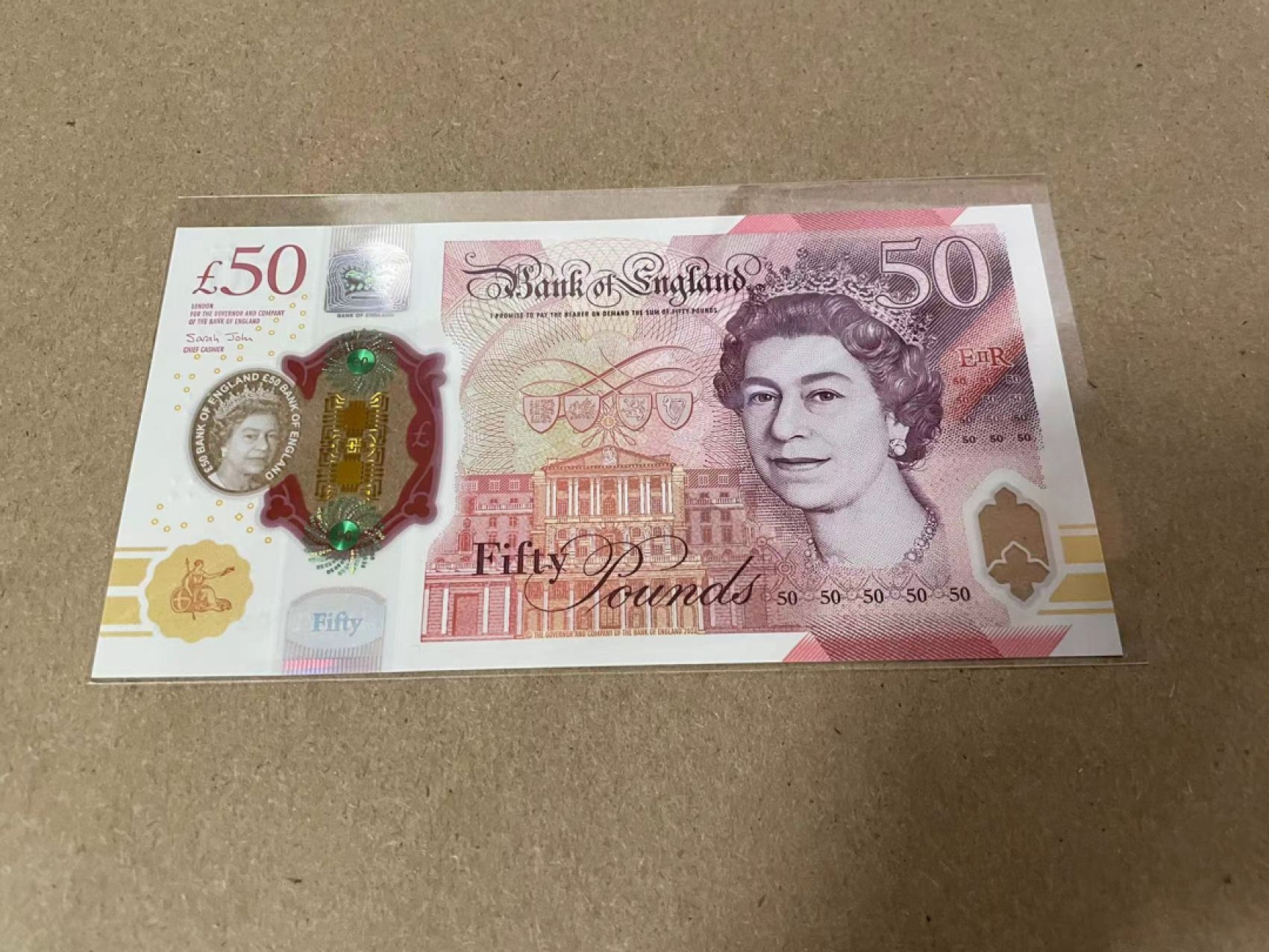 新纪元！【Blue Auction】✨世界纸币精拍第201期【精】   英国 2020年50镑 全新UNC 塑料钞