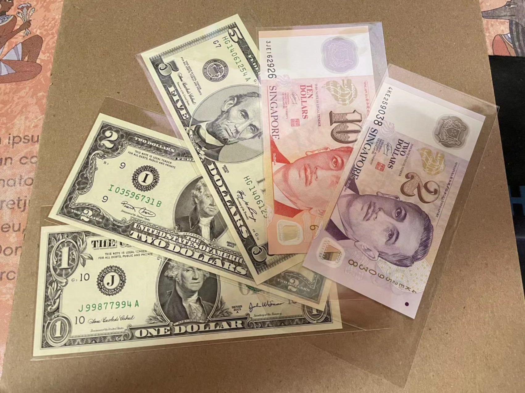 新纪元！【Blue Auction】✨世界纸币精拍第201期【精】   【一组5张】新加坡2-10元&美国 1-5美金 全新UNC