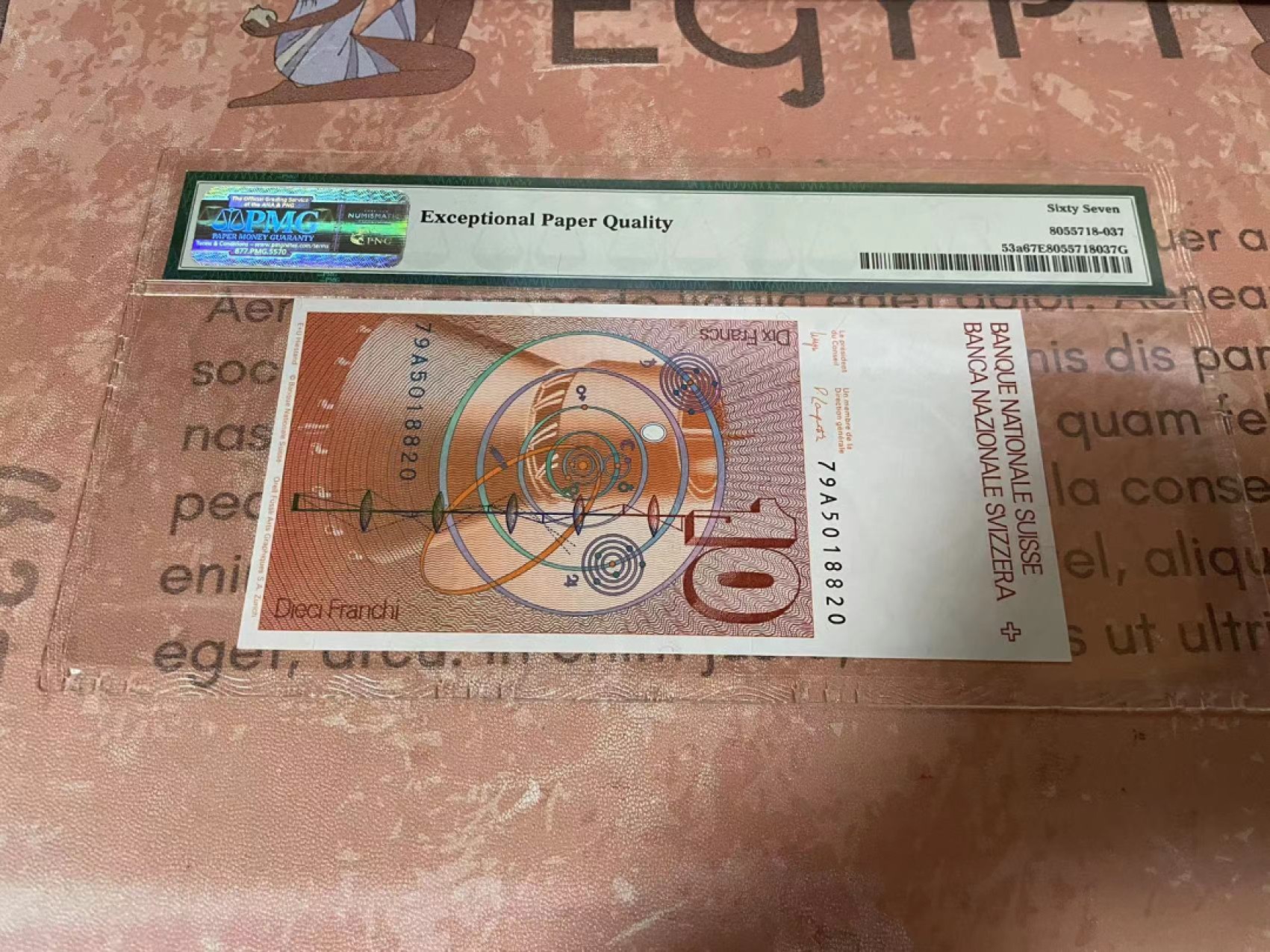 新纪元！【Blue Auction】✨世界纸币精拍第201期【精】   【a版】瑞士 1979年10法郎 PMG67EPQ