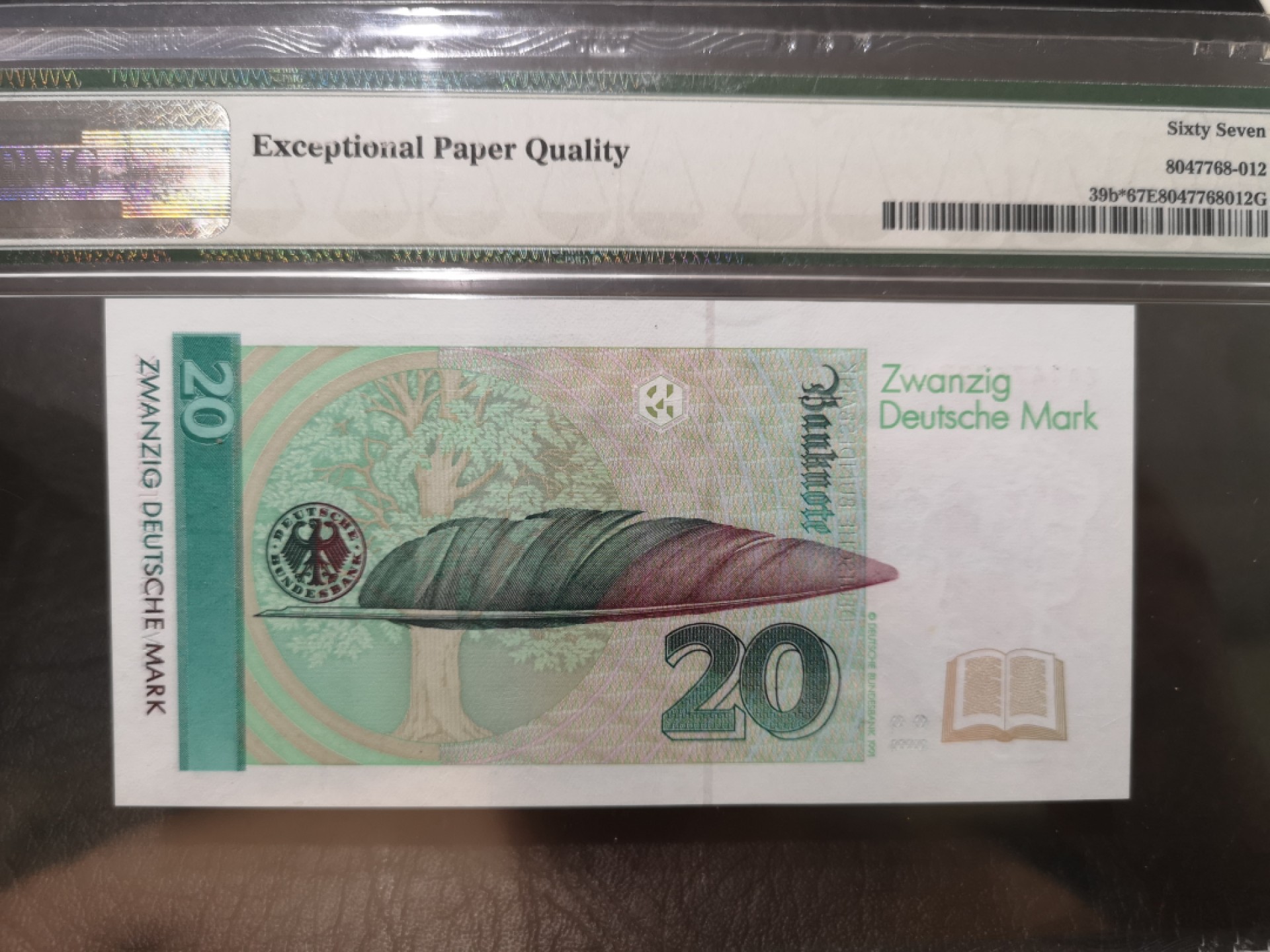 《外钞收藏家》第一百八十七期（本期71件） 1993年德国20马克 PMG67 补号