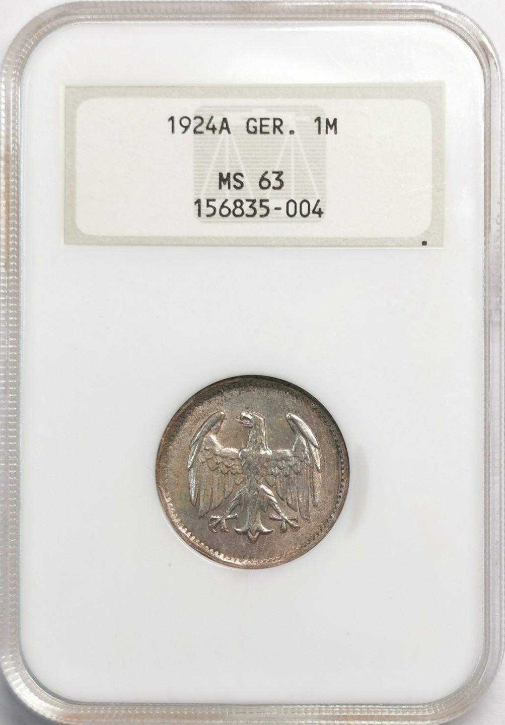 凡希社世界钱币微拍第二百零四期 1924魏玛银马克NGC-MS63