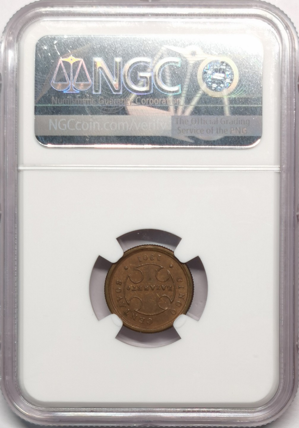 凡希社世界钱币微拍第二百零四期 1901哥伦比亚5分铜币NGC-MS62